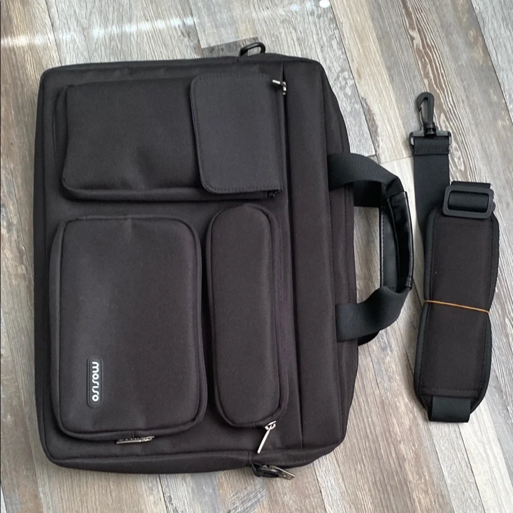 Black Laptop Bag with Durable Material and Professional Design